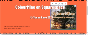 ColourMine retired logo and the retired Squarespace platform with ColourMine text and "© Susan Lane 2025"